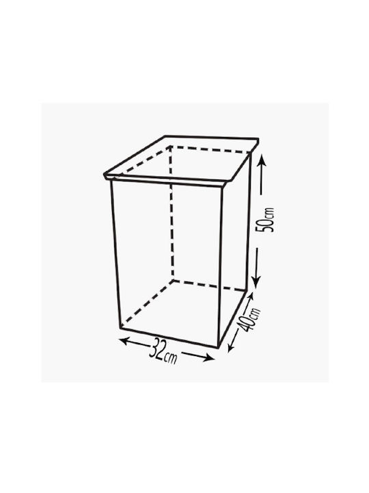 GTMED Μεταλλικό Κουτί Αποθήκευσης Ξύλων 32x50x40cm Χρυσό