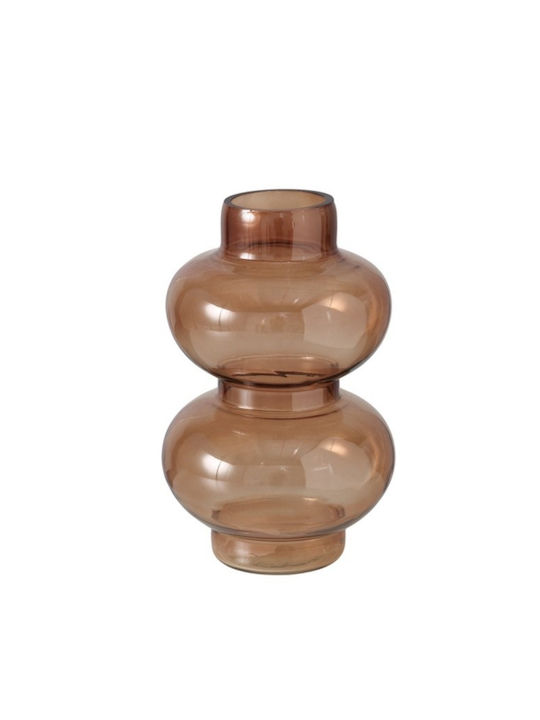 Meli Handmade Decorative Glass Vase Brown 25 cm