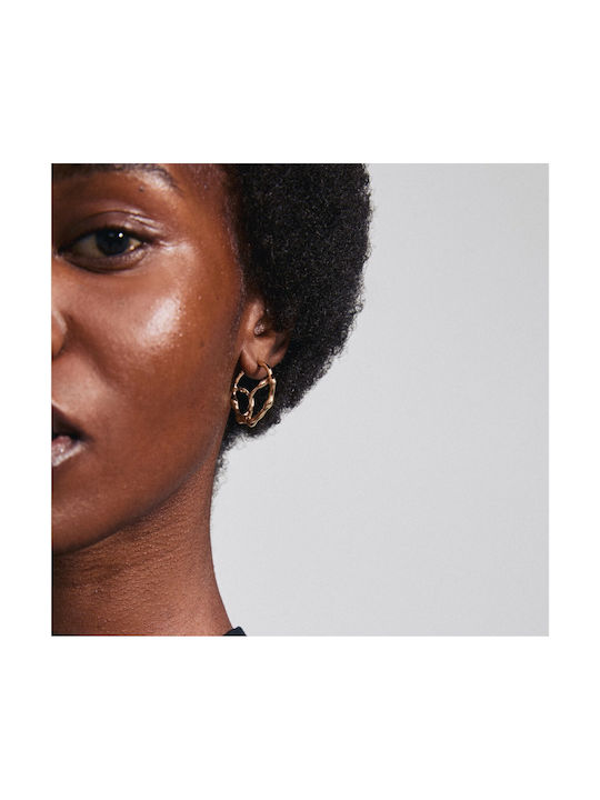 Pilgrim Earrings Hoops Gold Plated