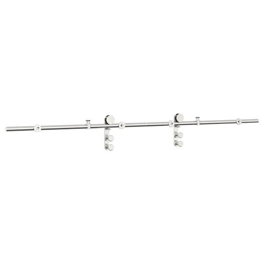 Vidaxl Sliding Door Mechanism Silver 200 cm Stainless Steel