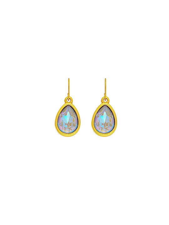 Excite-Fashion Earrings Pendants made of Steel Gold Plated with Stones