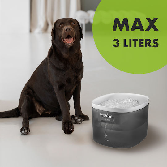 Green Blue Automatic Dog and Cat Feeder and Waterer 3L 21x18x14.5cm