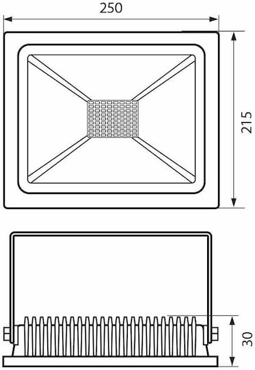 Vivalux Trend Στεγανός Προβολέας LED 50W Ψυχρό Λευκό 6400K IP65
