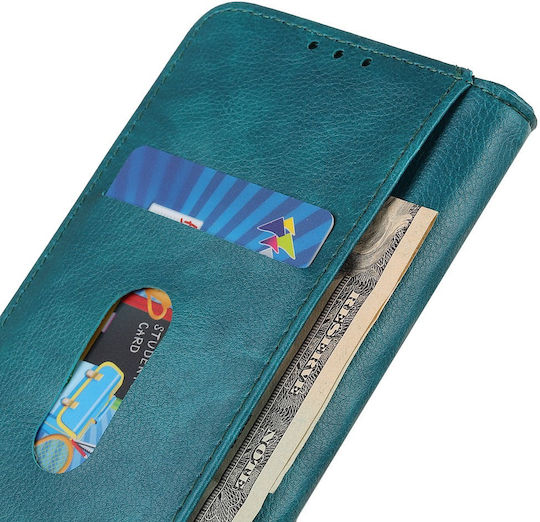 Книга Кожа Зелен (Motorola Edge 50 Fusion)