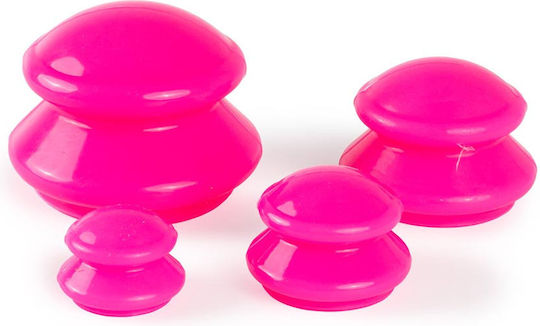 Silicone Cupping Set of 4 Pieces Pink Case Habys