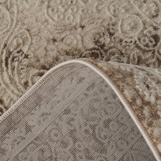 Saray Home Synthetisch,Polyester/Cotton/Leather mit Fransen Brown