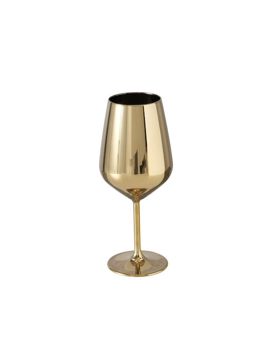 Boltze Glass Water / White Wine made of Glass in Gold Color Goblet 490ml