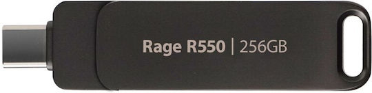 Patriot Rage 256GB USB 3.2 Stick mit Verbindung USB-A & USB-C Schwarz