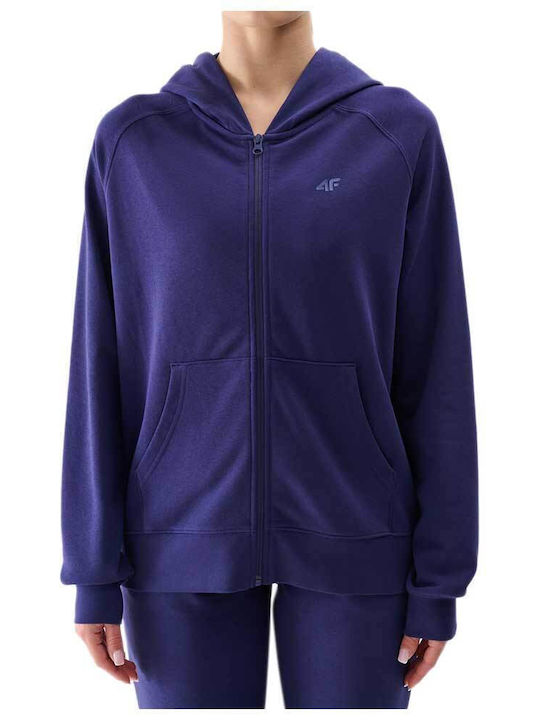 Women's Sweatshirt Jacket Hooded Blue