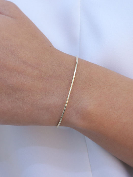 Gold Cuff Bracelet K14 P-73718 Yellow Gold K14