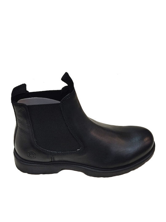 Charlie Leather Black Chelsea Boots