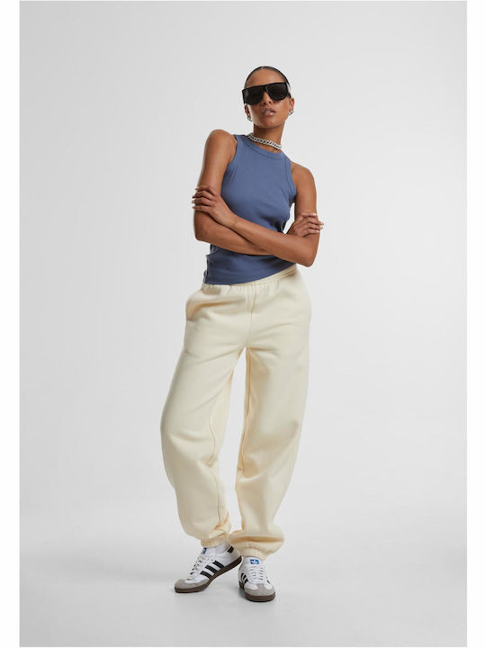 Pantaloni Trening Cu Elastic Fleece Whitesand