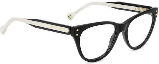 Carolina Herrera Plastic Eyeglass Frame Cat Eye Black HER 0256 807