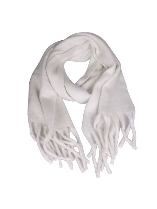 Amelie Women's Wool Scarf White