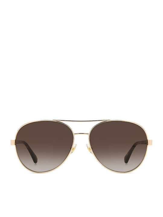 Kate Spade Sunglasses Χρυσά with Metal Frame & Brown Lens