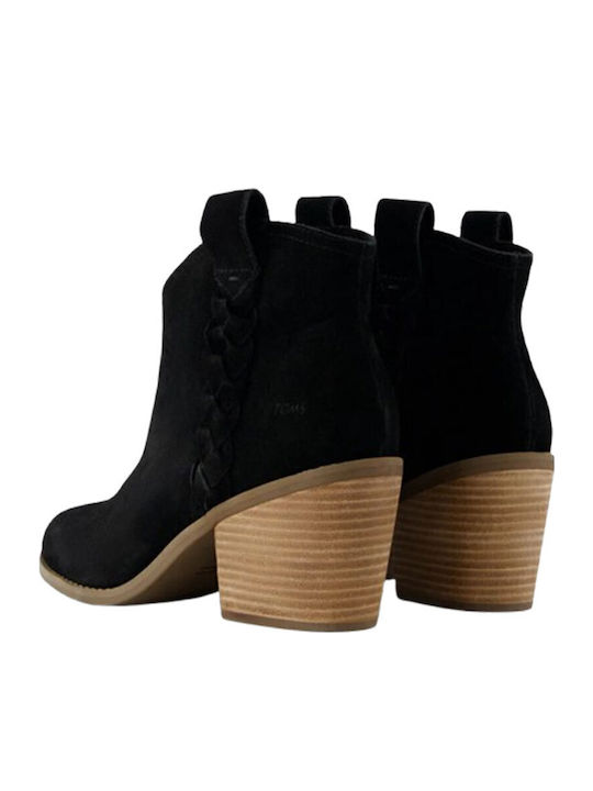 Constance Heeled Ankle Boots Δερμάτινα Γυναικεία Μποτάκια Cowboy Μαύρα