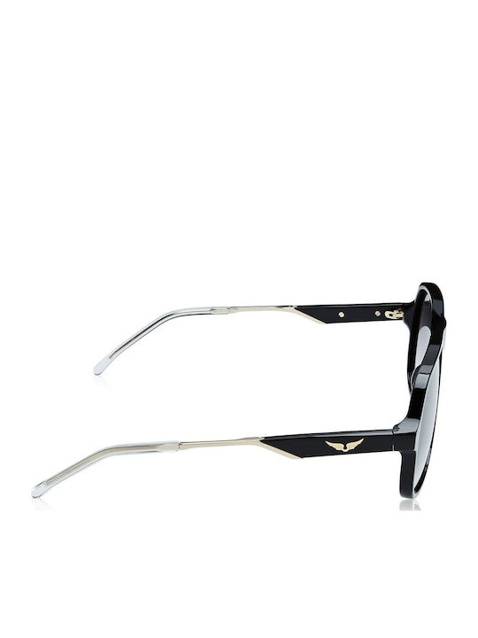 Zadig & Voltaire Γυαλιά Ηλίου Μαύρα με Mixed Σκελετό Zadig & Voltaire Γυαλιά Ηλίου Μαύρα με Mixed Σκελετό