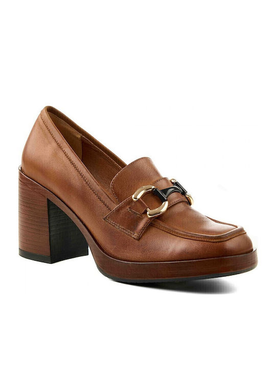 Pantofi cu toc Tabac maro