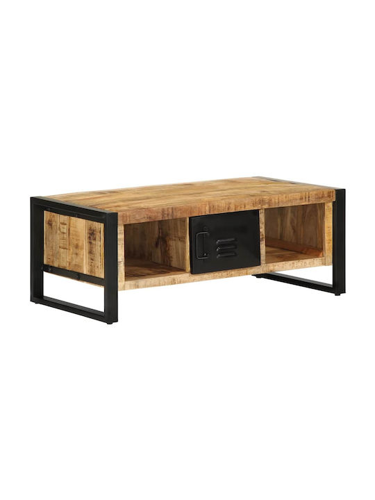 Rectangular Coffee Table from Solid Wood Coffee L90xW50xH36cm.