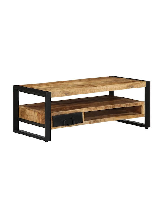 Rectangular Coffee Table from Solid Wood Coffee L90xW50xH36cm.