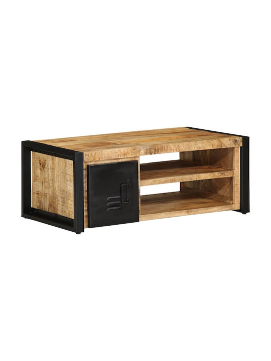 Rectangular Coffee Table from Solid Wood Coffee L90xW50xH36cm.