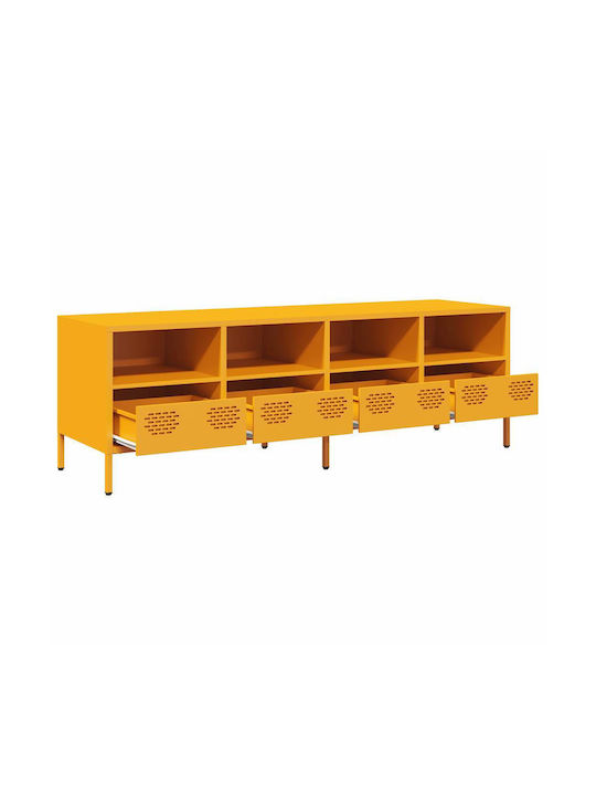 TV-Ständer Metall Senffarbe M135xP39xH43.5cm