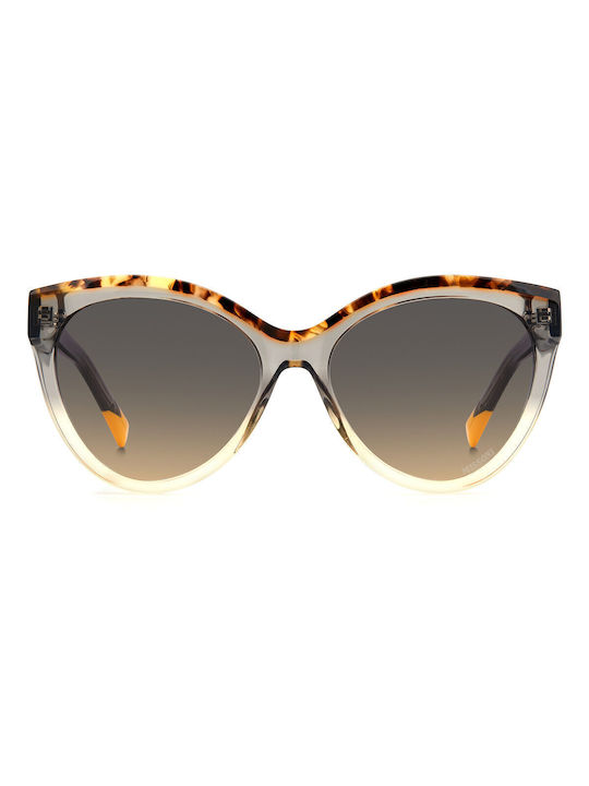 Missoni Women's Sunglasses with Multicolour Plastic Frame and Brown Gradient Lens