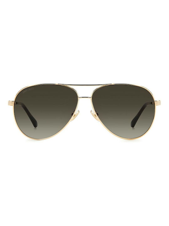 Jimmy Choo Jimena S Women's Sunglasses with Gold Metal Frame and Brown Gradient Lens Jimena/S 06J/HA