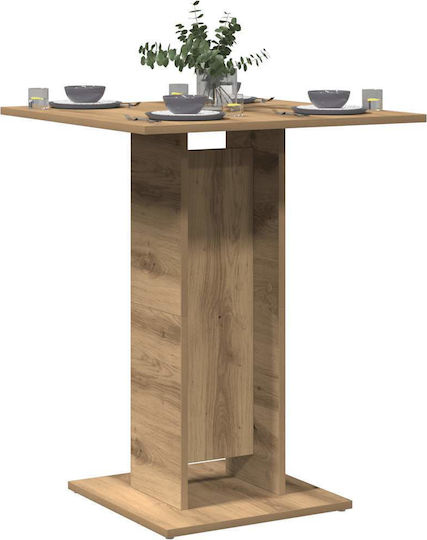 Bistro Table Dining Room Wooden Artisan Oak 60x60x75cm