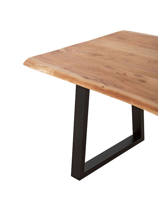 Montana Table Dining Room from Solid Wood & Metal Solid Acacia Wood 200x93x78cm