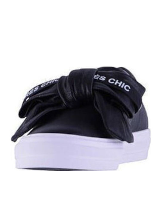 Onosha9 Δερμάτινα Γυναικεία Loafers σε Μαύρο Χρώμα