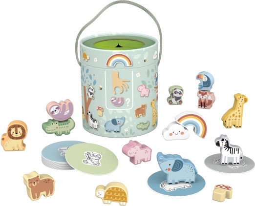 Woopie Animal Touch And Match - Animals made of Wood