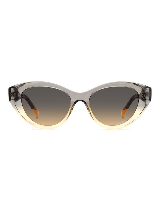 Missoni Women's Sunglasses with Gray Plastic Frame and Brown Gradient Lens