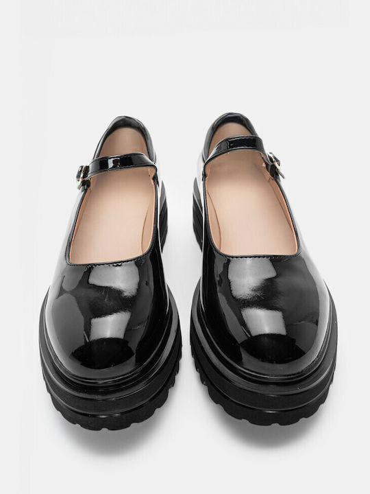 Luigi Damen Ballerinas Spitz zulaufend in Schwarz Farbe