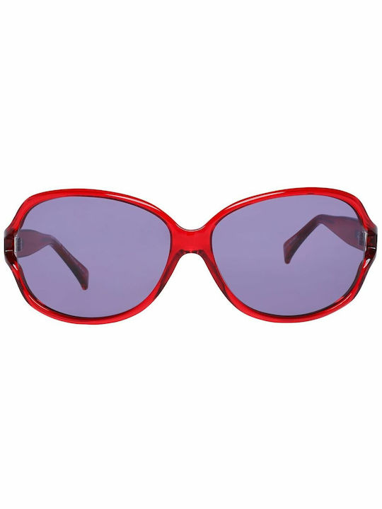 MORE & MORE Women's Sunglasses with Red Plastic Frame and Gray Lens 54338 300