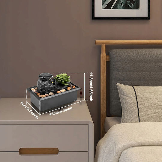 Zen USB Batterie Wasser Dekorativer Brunnen Tisch Innen Beruhigend