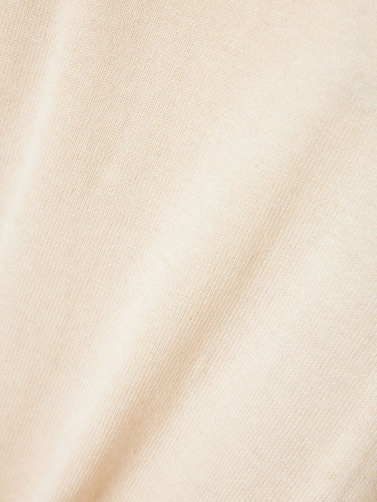 Women's Long Sleeve Sweater Cotton Beige