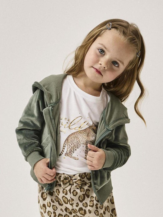 Kids Cardigan with Hood Dark Forest