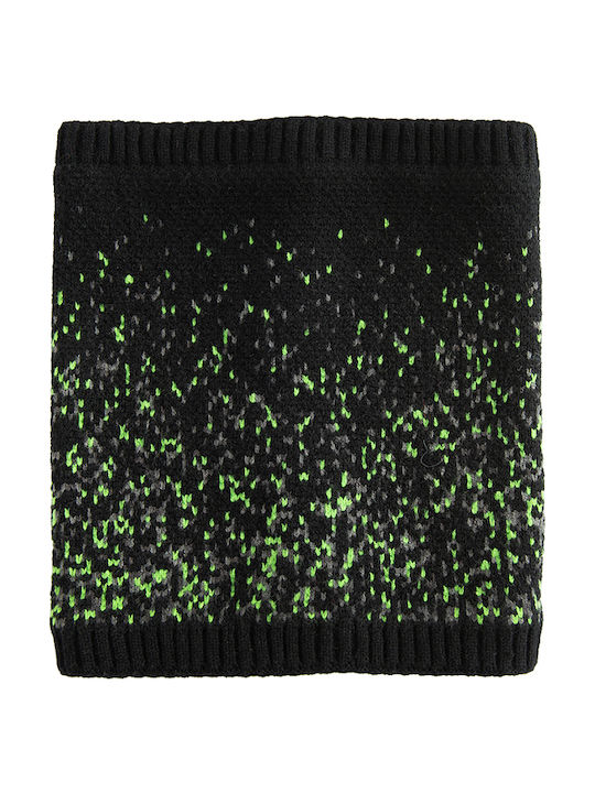 Kids Beanie Set with Scarf Knitted Black