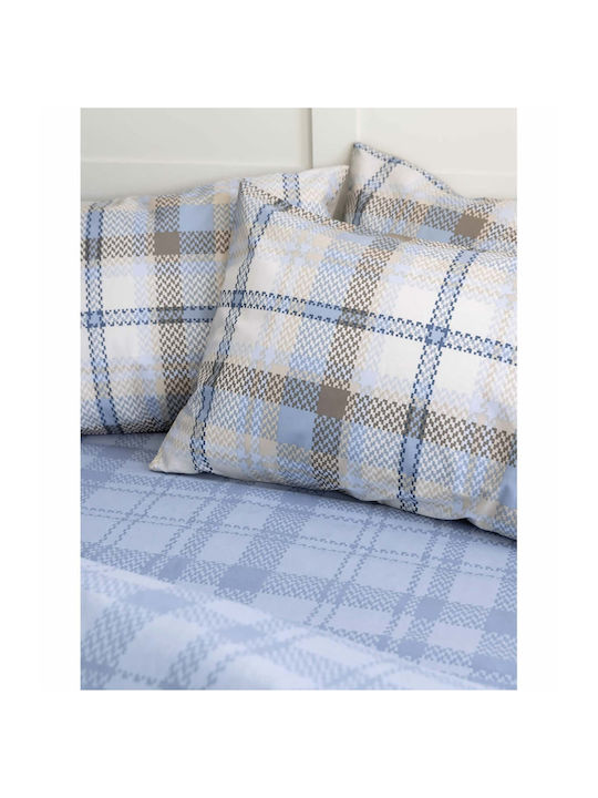 Nima Duvet Set Single 170x240cm Henry Blue|Brown