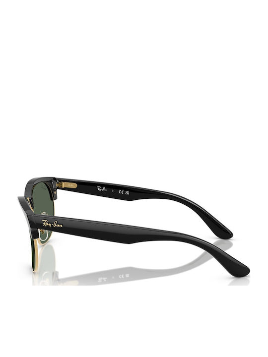 Ray Ban Clubmaster Unisex Ochelari de soare cu Negru Cadru și Verde Lentilă RBR0504S 6677VR
