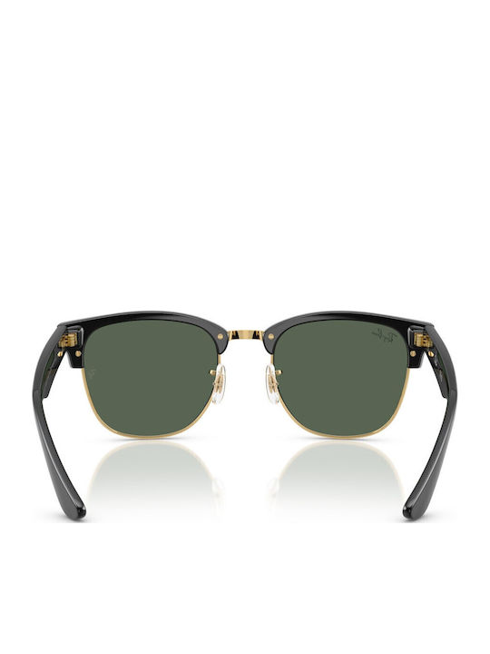 Ray Ban Clubmaster Unisex Ochelari de soare cu Negru Cadru și Verde Lentilă RBR0504S 6677VR
