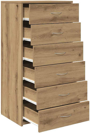 Συρταριέρα Креватокамарас Дървена с 6 чекмеджета Artisan Oak 50x34x96бр