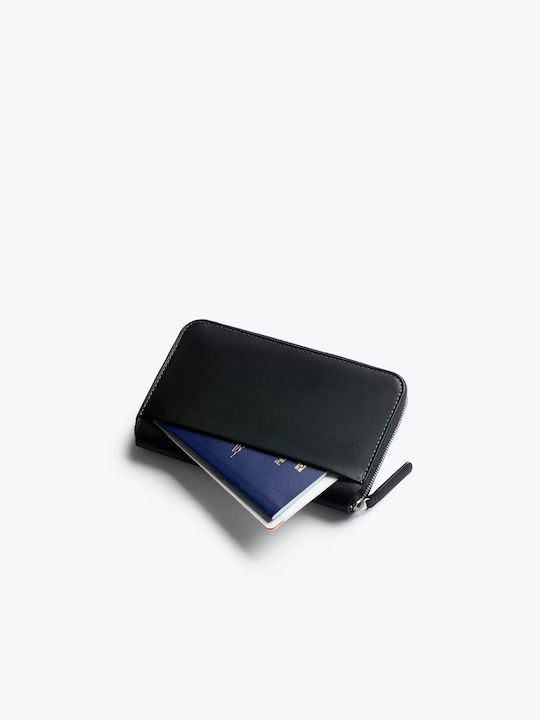 Folio Δερμάτινο Ανδρικό Πορτοφόλι Ταξιδίου με RFID Μαύρο
