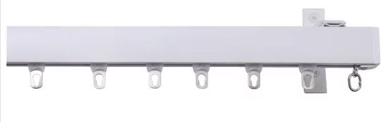 Import Hellas One-Way Aluminum Curtain Track Black 160cm 1991-19