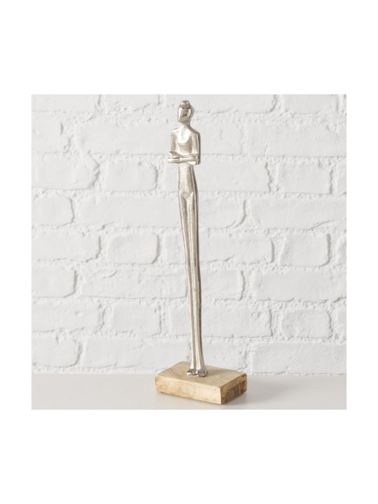 Quina Handmade Decorative Female Figure 38 cm Silver
