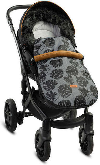 Sensillo Olaf Waterproof Stroller Footmuff with Fleece Lining 100x45cm Gray