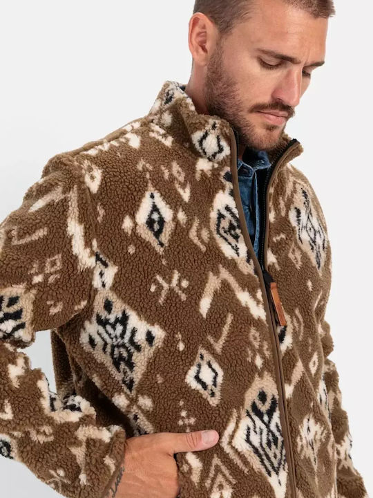 Men's Fleece Jacket Brown