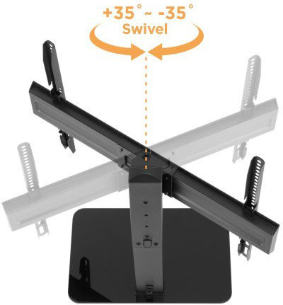 Powertech PT-1328 Tabletop TV Mount up to 70" and 40kg Silver