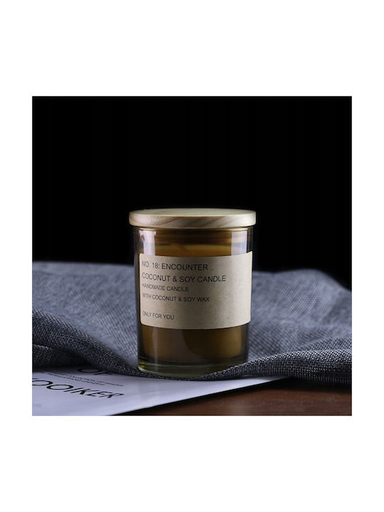 Aromatic Soy Candle in Jar with Coconut Scent